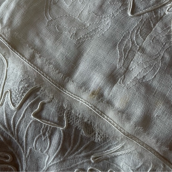 BCBGMaxAzria Runway Simona Eyelet Lace Silk Linen Dress - Picture 9 of 10